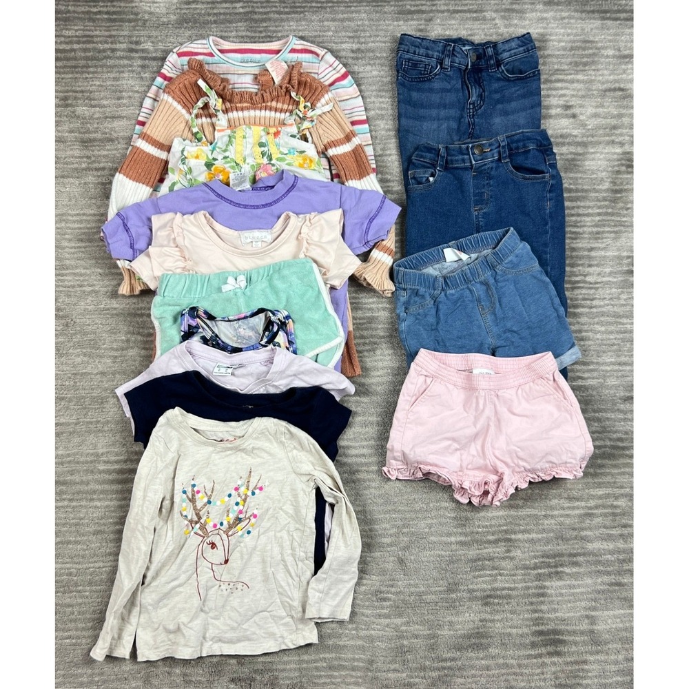 Lot‎ of 14 Girls 3T Garanimals Carters Multicolor Mixed Shorts Jeans Tops etc+